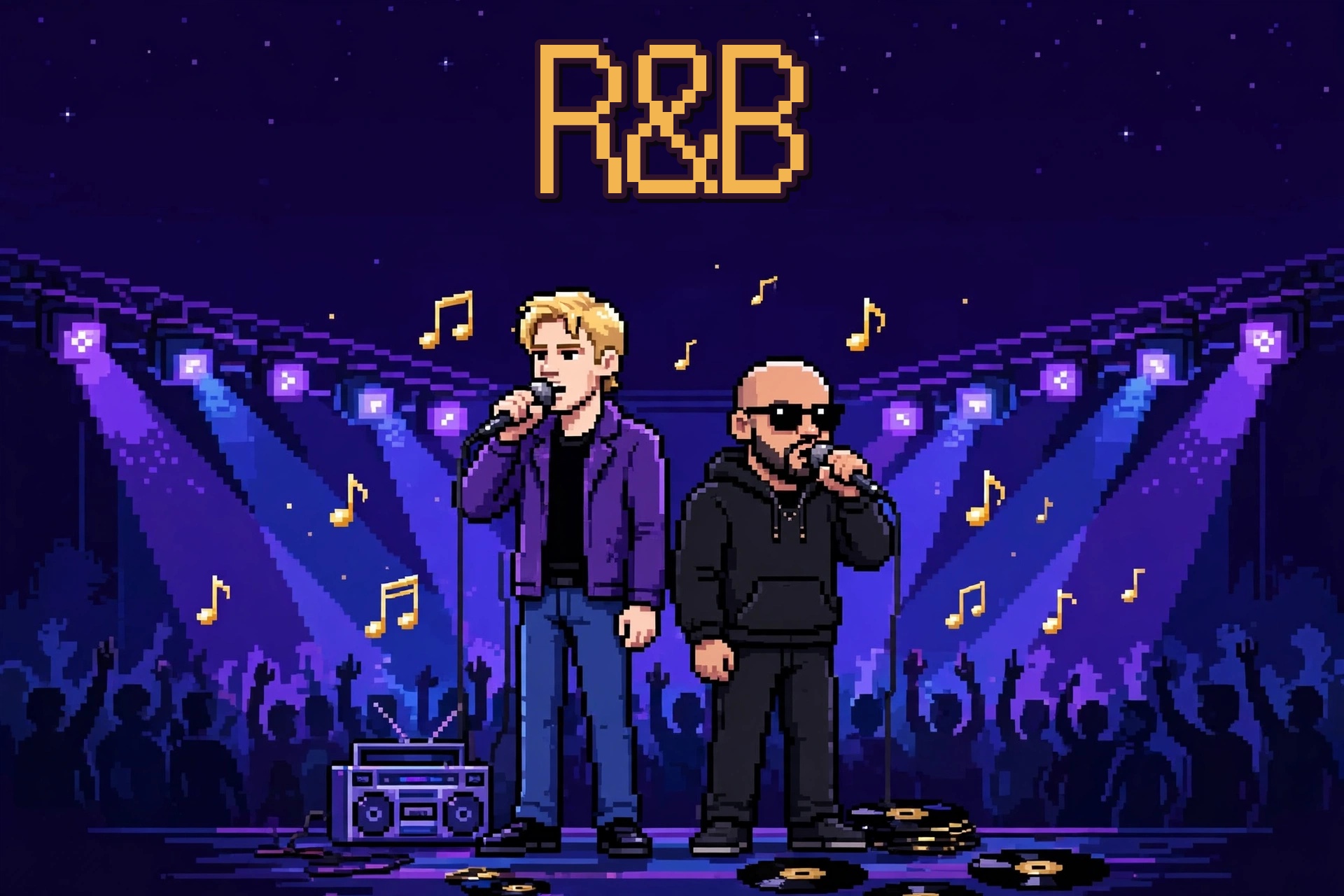 R&B project artwork showing Brian and Ricky Boggs on stage